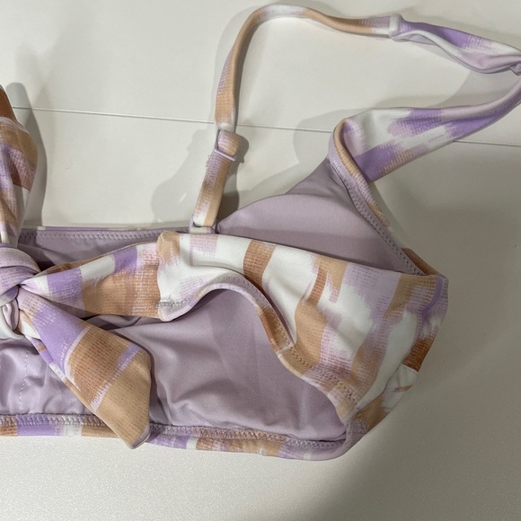Aerie Scoop Pastel Patterned Bikini Top Medium - Picture 4 of 5